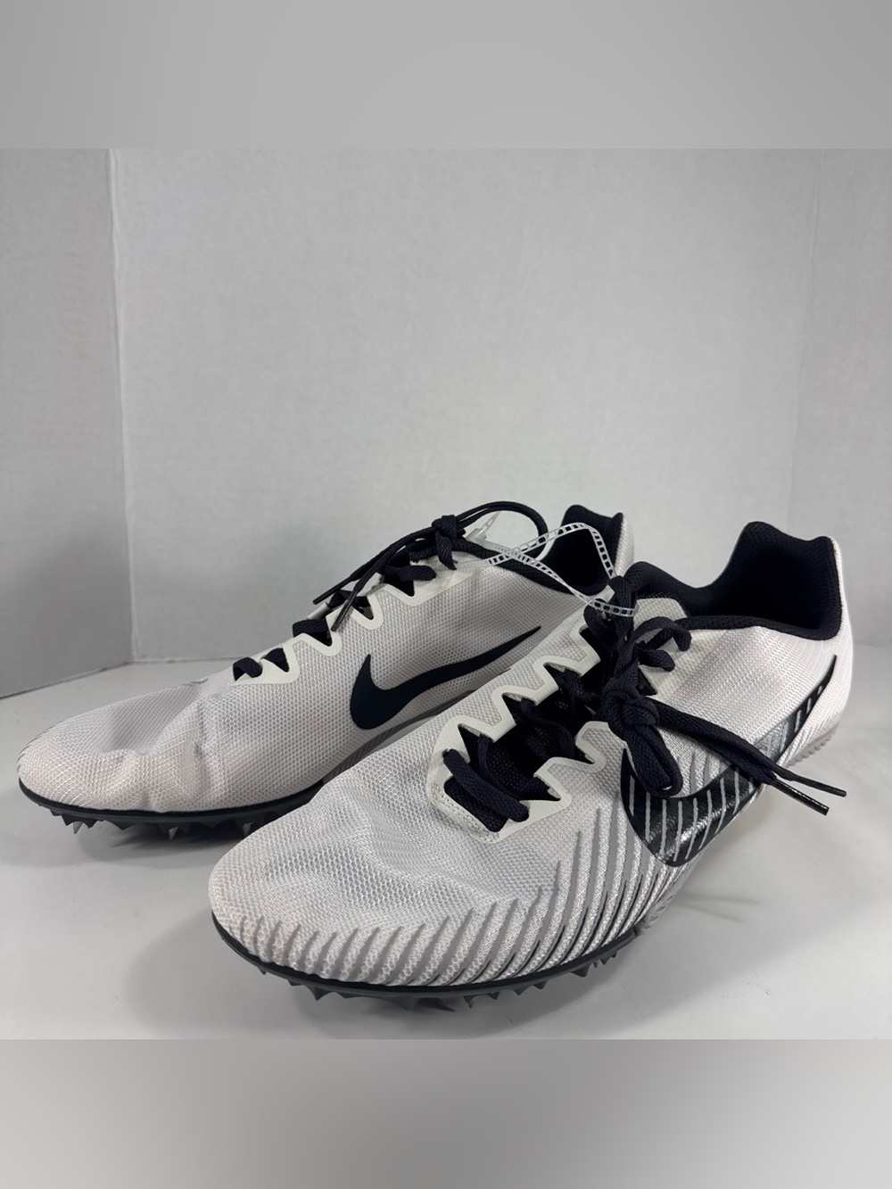 Nike Men’s White and Black Track Spikes